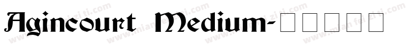 Agincourt Medium字体转换